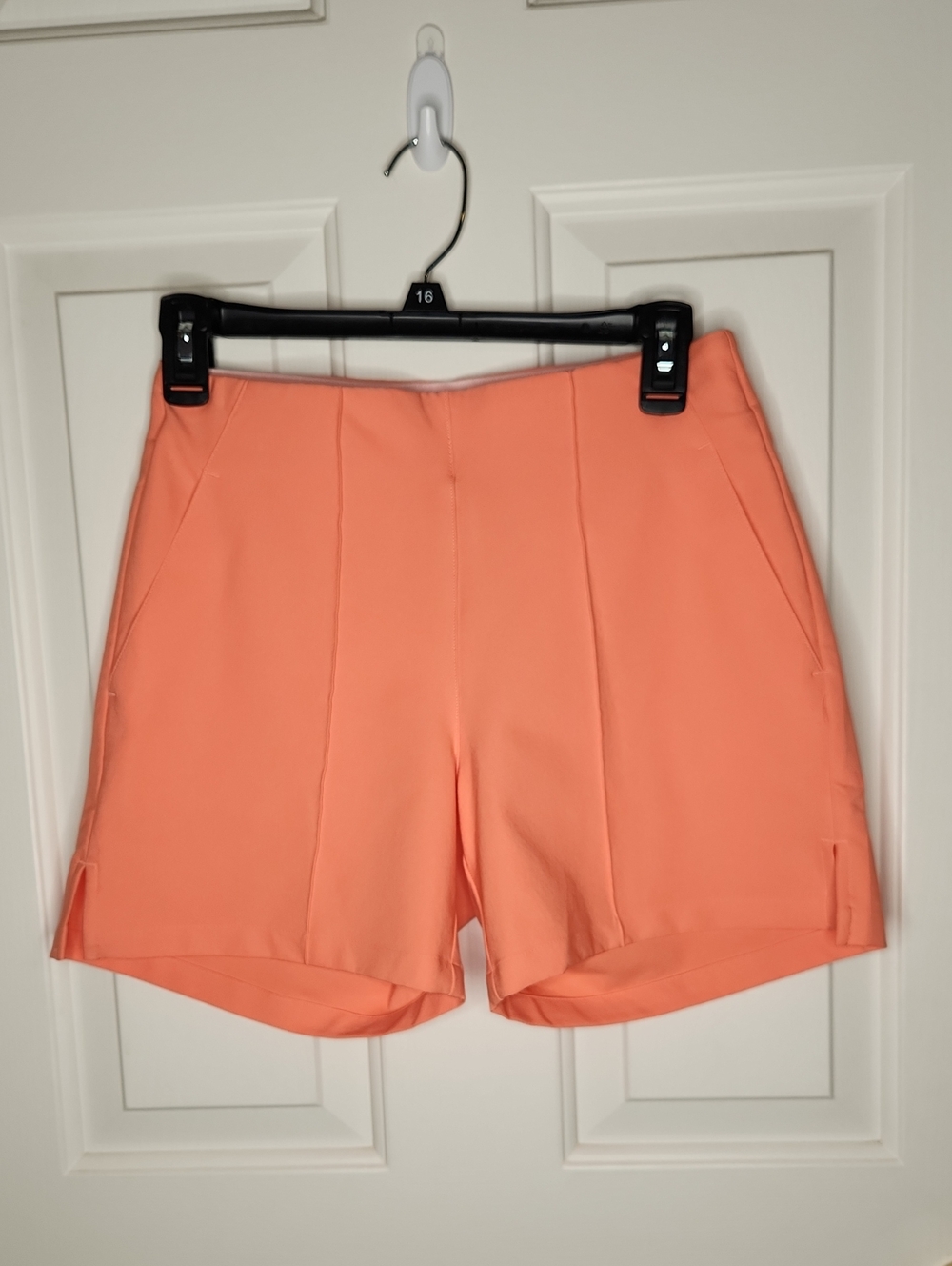 Adidas Ladies Pintuck 5" Pull on Shorts Coral Fusion Size XS NWT